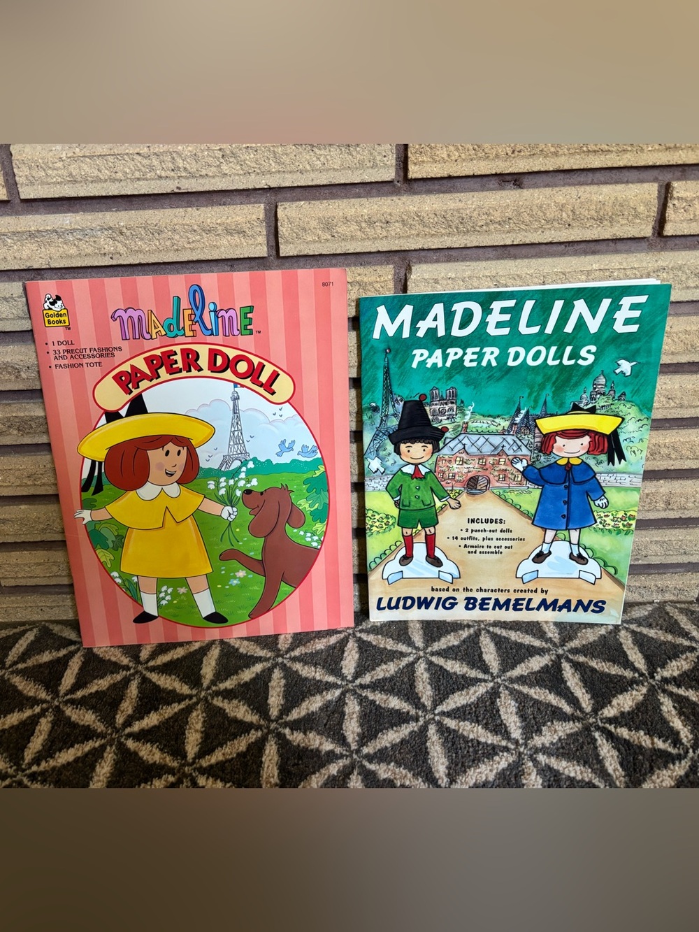 90's Madeline Paper Doll Books - 2 - UNCUT - Girl's Paper Dolls - Madeline Doll